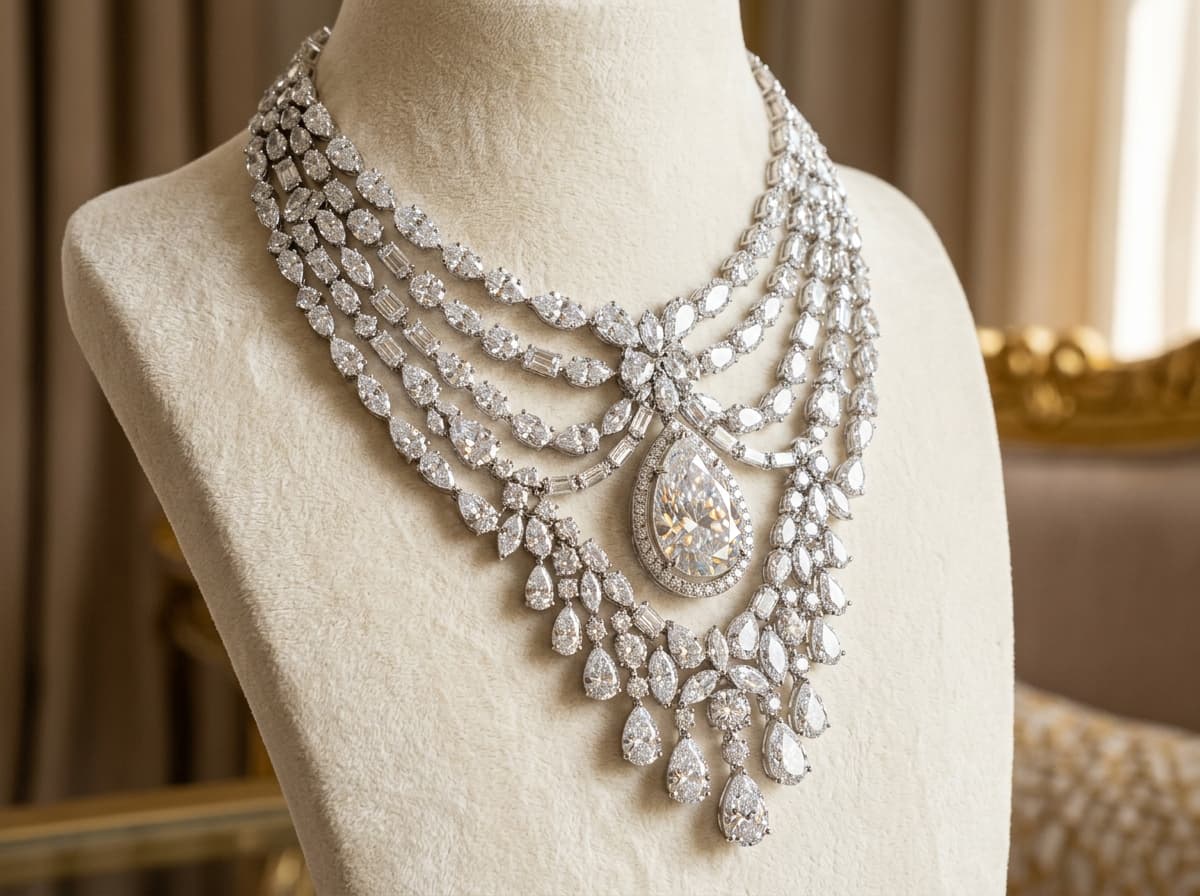 Divine Droplet Diamond Necklace